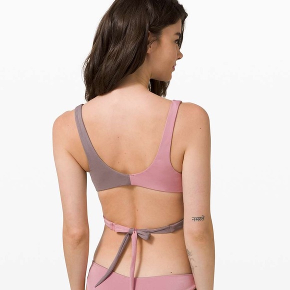 Lululemon All that Glimmers Wrap Top - grey & pink - Picture 4 of 9